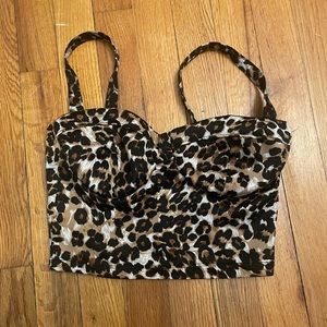 Stretchy Cheetah crop top/bralette